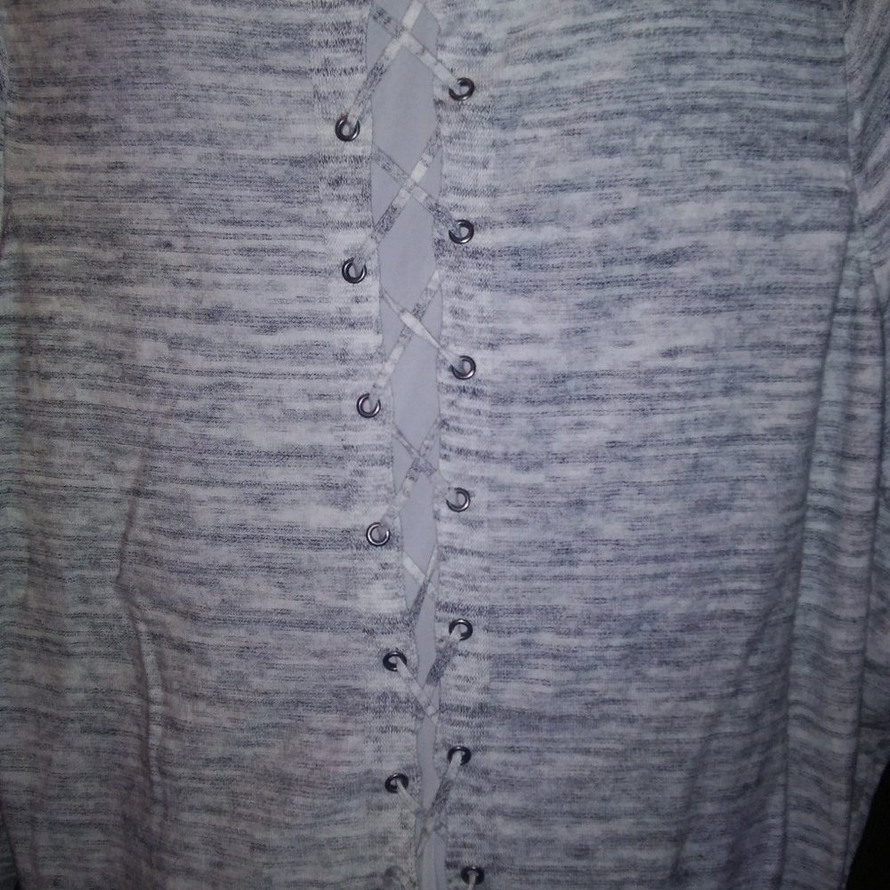 Torrid sweater with sheer underlay